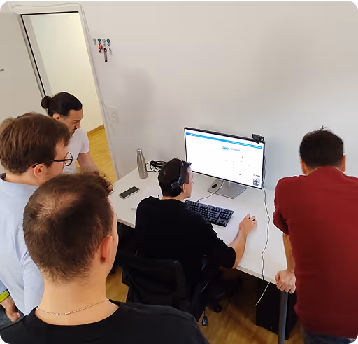 The LogicStar team working together